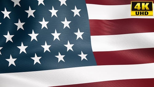 Seamless Waving American Flag Loop Animation