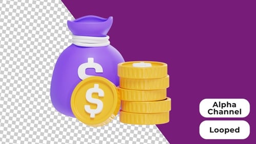 3D Animated Investment | Alpha Channel