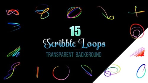 Colorful Abstract Scribble Line Loop Animation Pack