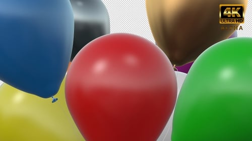 Vibrant Party Balloons Flying Up Celebration Opener