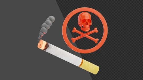 3D Animation of Cigarette Smoke | Alpha Channel