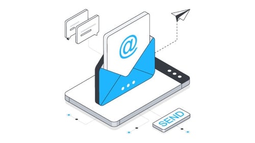 Sent messages Isometric Animation Alpha Channel