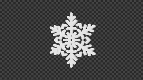 3D Snowflake Seamless Rotated V10