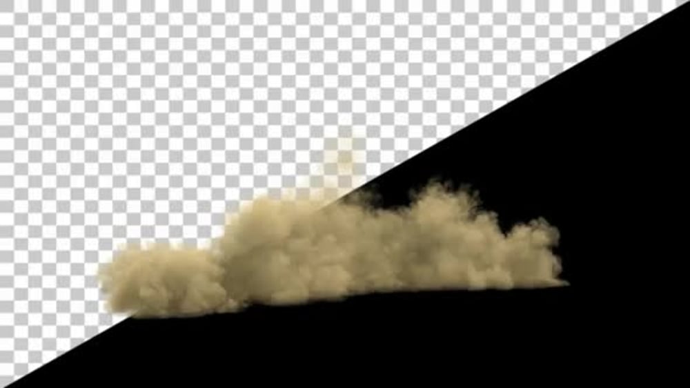 Realistic Horizontal Dust Cloud Animation with Alpha Channel, Elements ...