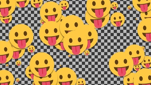 Emojii Face With Tongue Transition | UHD | 60fps