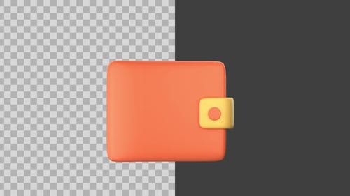 Animiertes 3D-Wallet-Symbol