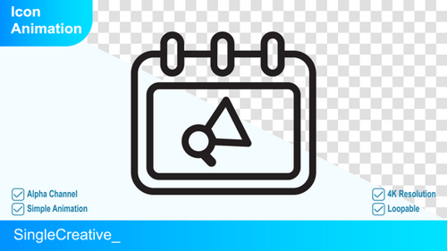 Minimalist Animated Calendar Search Icon