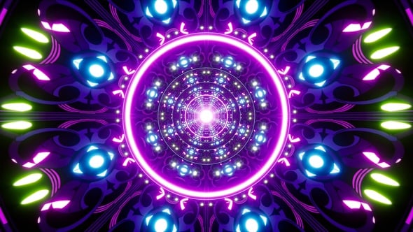 Psychedelic Trance Festival Circle Vj Loop, Backgrounds Motion Graphics ...