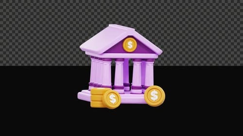 3D Bank Animation Alpha Channel