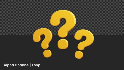 Animación de signos de interrogación en 3D | Alpha Loop