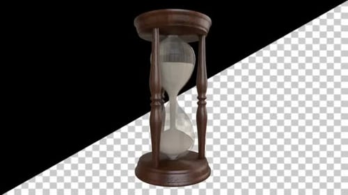 Hourglass with White Grains