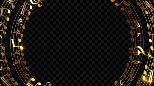 Music Notes Circle Border