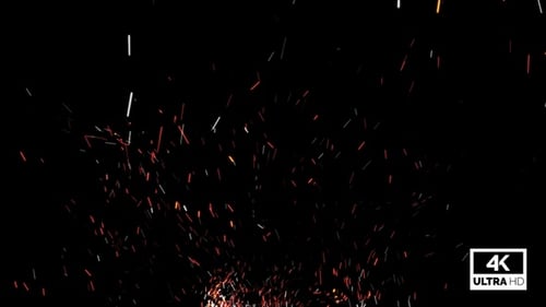 Fiery Rising Sparks Particle Effect Overlay