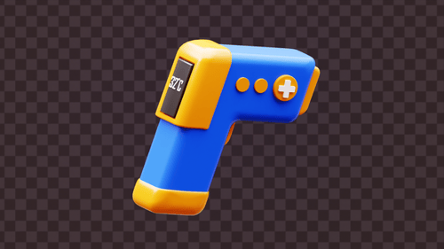 3D Medical Thermometer Gun – Infrared Temperature Scanner