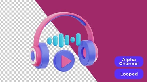 Audição animada em 3D | Alpha Channel