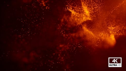 Fluid Abstract Glowing Particles Loop Background