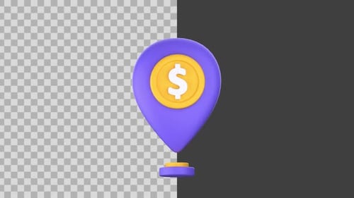3D Animated Payment Location Icon