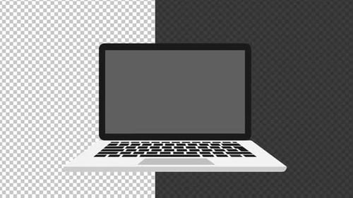 Laptop Screen Lid Open Alpha Channel