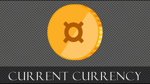 Animated Gold Coin with Currency Symbol Spinning