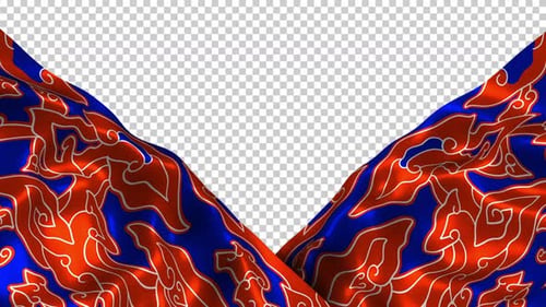 Tissu en soie à motif ethnique indonésien Wave Alpha Songket Batik Jawa Barat Java Megamendung