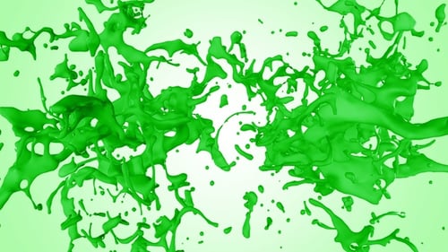 Green Paint Splash Collision