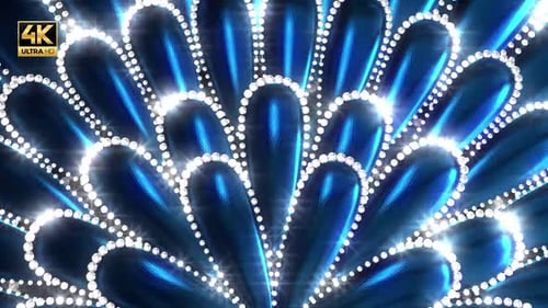 Blue Diamond Petal Loop with Shimmering Light Effect