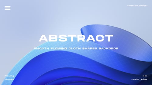 Flowing Cloth Shapes Abstract Background