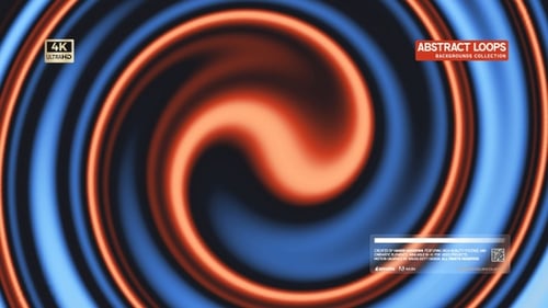 Seamless Abstract Fluid Swirling Vortex Motion Background