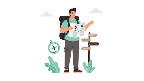 Male Tourist Animation Alpha Channel