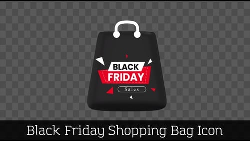 Animated Black Friday Sales Shopping Bag Graphic