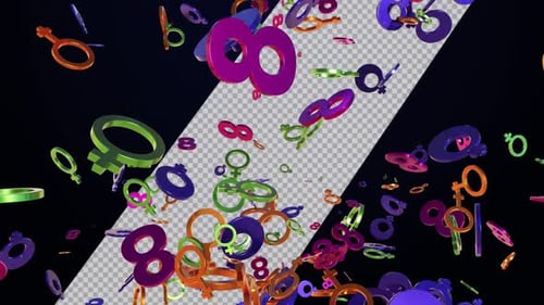 Womens Day Background Loop Alpha