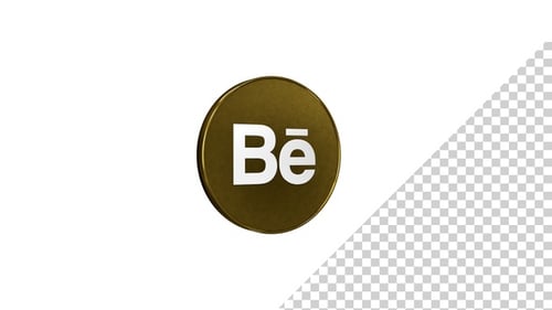 Golden 3D Coin Rotating Logo Reveal Animation