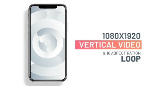 Formes circulaires géométriques, arrière-plan bouclé, animation verticale