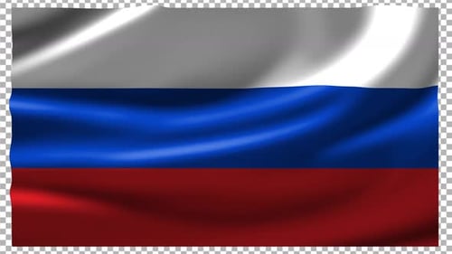 Waving Russian Federation Flag Animation