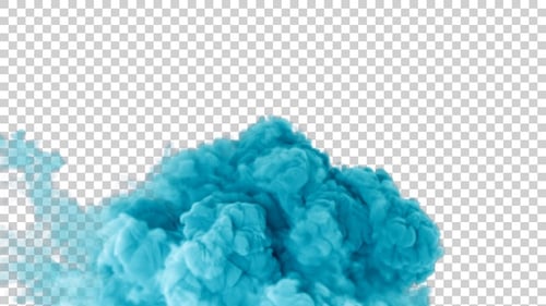 Abstract Blue Fluid Smoke Transition