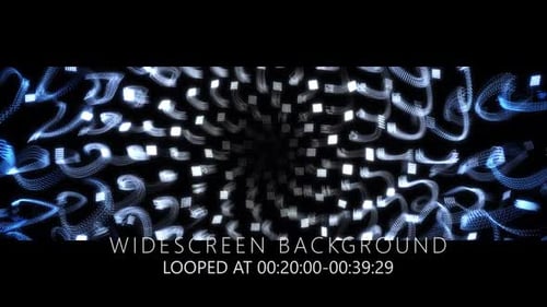 Futuristic Digital Grid with Glowing Light Trails Looping Background