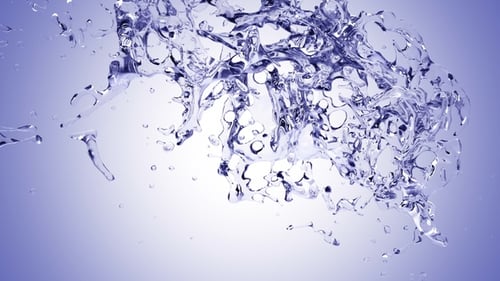 Dynamic Water Splash Fluid Element Animation
