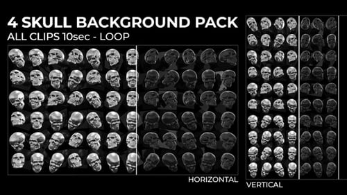 Skull Background Loop Pack