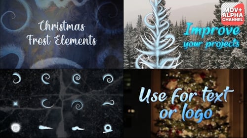 Christmas Frost Swirls and Decorative Reveal Elements