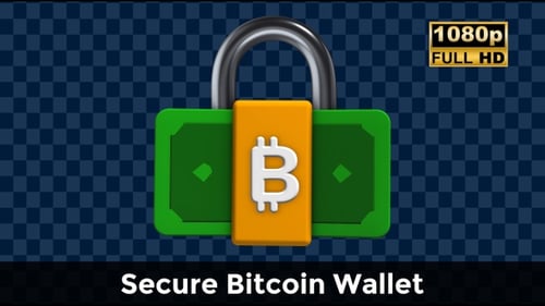 3D Animated Bitcoin Padlock Securing Digital Currency Assets