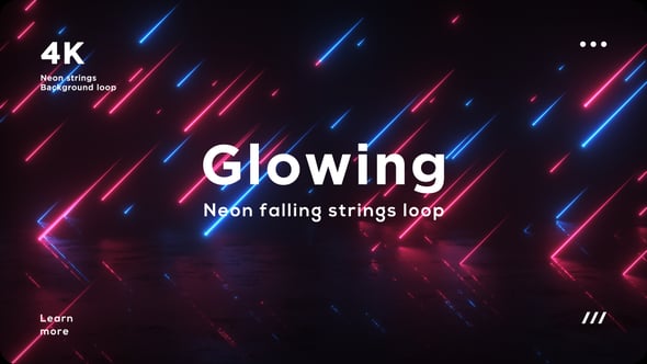 Neon Strings Falling At An Angle Loop, Backgrounds Motion Graphics ft ...