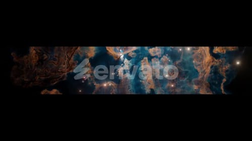 Animated Cosmic Nebula Background with Shimmering Stars