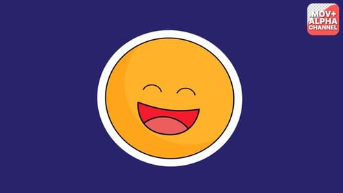 Animated Laughing Emoji Character Loop