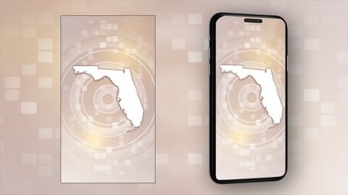 Florida State Animated Map - Vertical Video