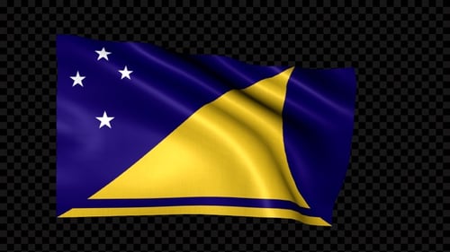 Animated Tokelau Flag Waving Loop