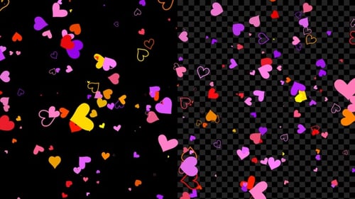 Valentines Day Heart Background Alpha Loop