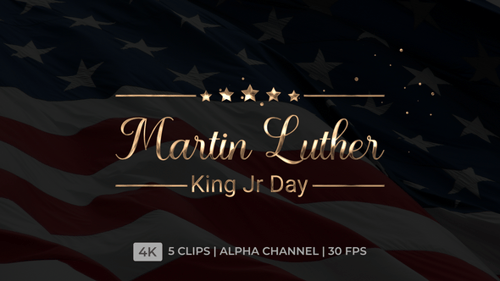 Martin Luther King Jr Day Glowing Decorative Title Reveal