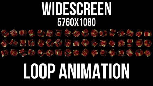 Widescreen Abstract Rgb Color Cubs Loop