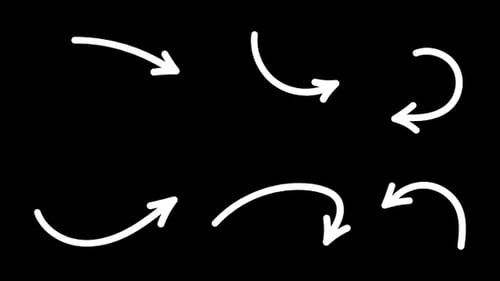 White Arrow Elements Pack Animation