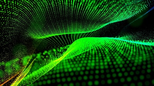 Particle Wave Flow Background Multicolor Loop V9